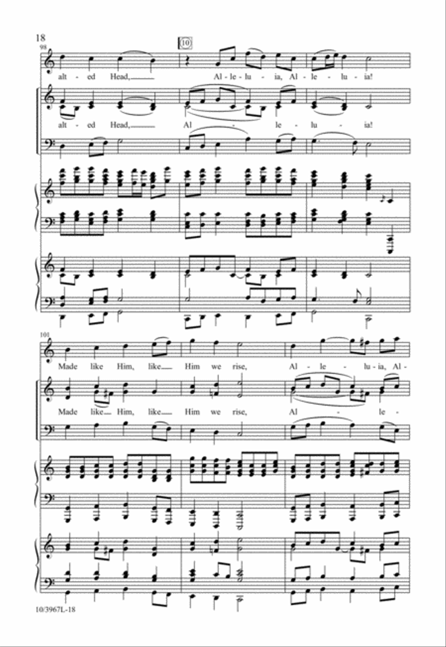 Raise Your Joys and Triumphs High 3-Part scores gallery preview page 19