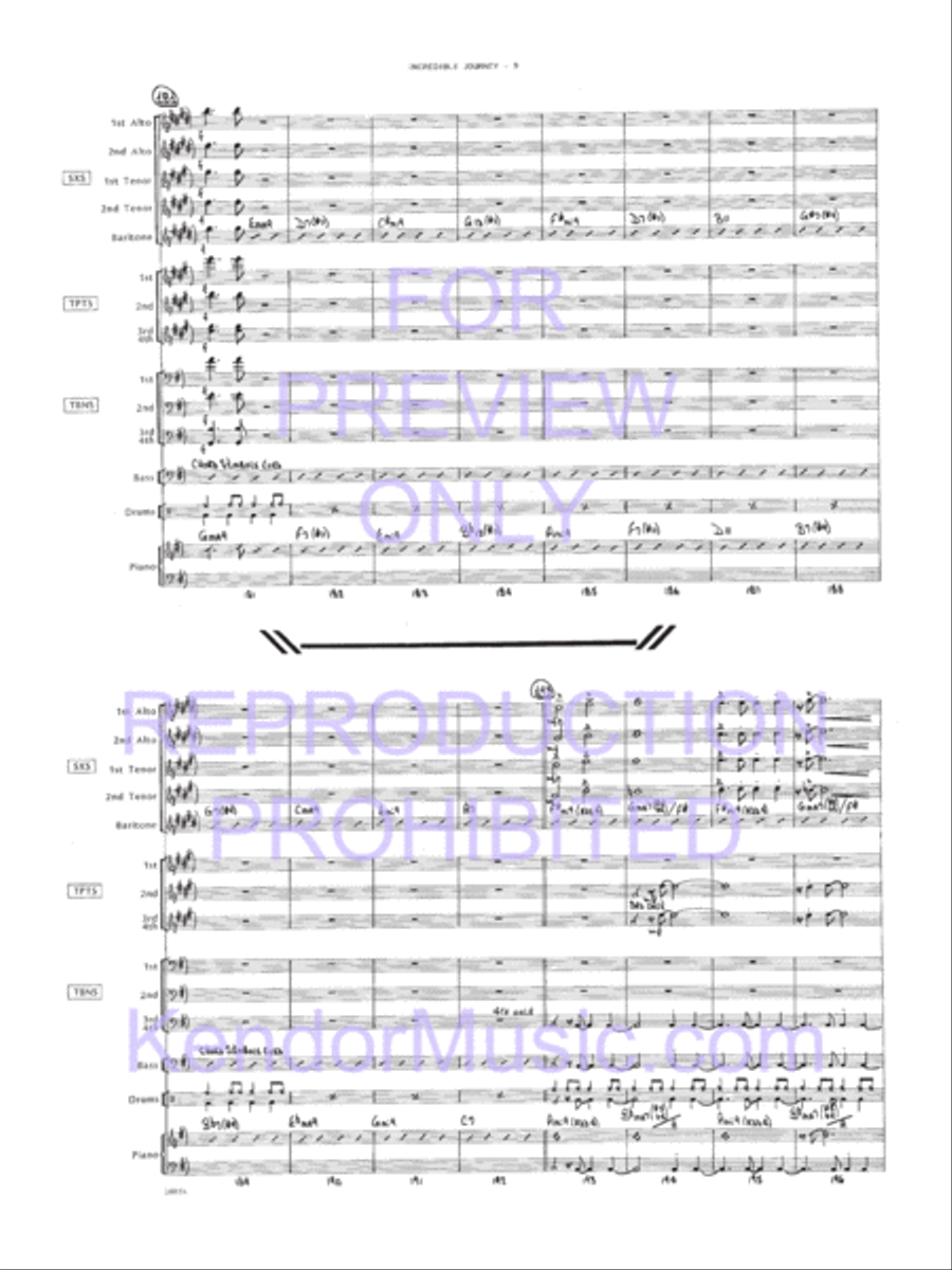 Incredible Journey Incredible Journey Jazz Ensemble scores gallery preview page 10
