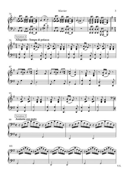 Variations on a French tune for violin and piano (piano part)