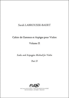 Book cover for Scales And Arpeggios Method For Violin, Part Ii