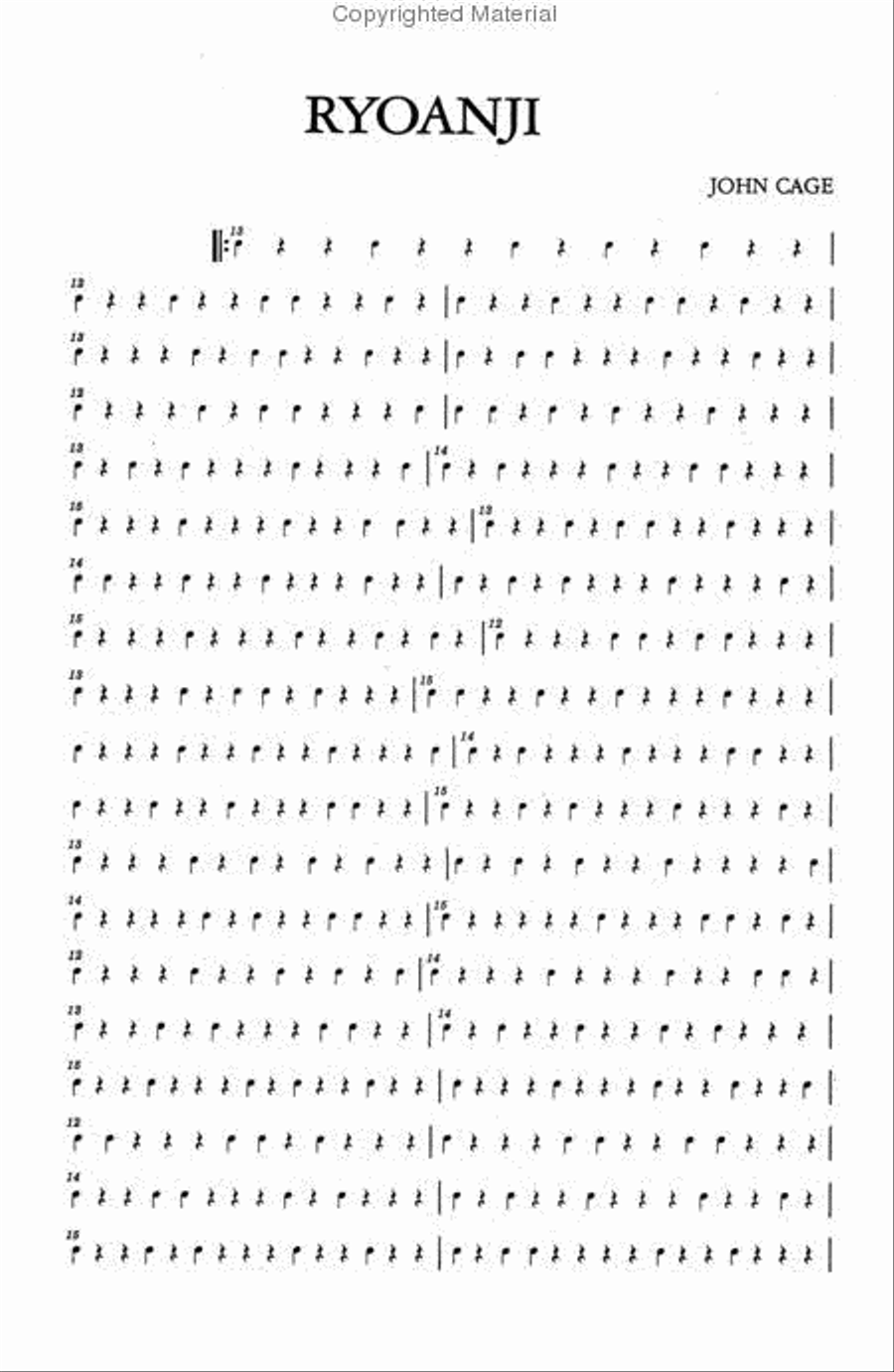Ryoanji - Percussion Obbligato Score scores gallery preview page 2