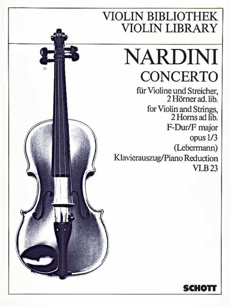 Violin Concerto Op. 1/3 Reduction