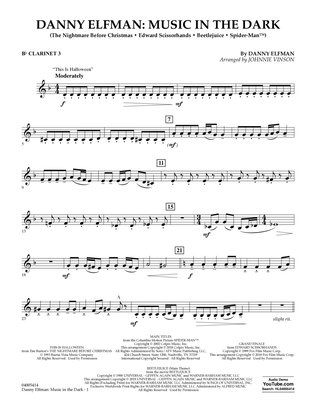 Danny Elfman: Music in the Dark - Bb Clarinet 3