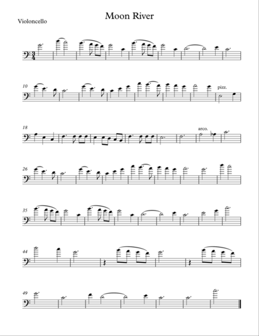 Moon River String Quartet scores gallery preview page 3