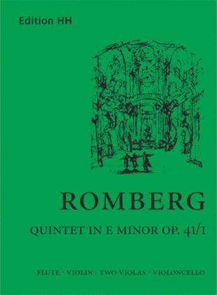Book cover for Flute quintet in E minor (Op. 41/1)
