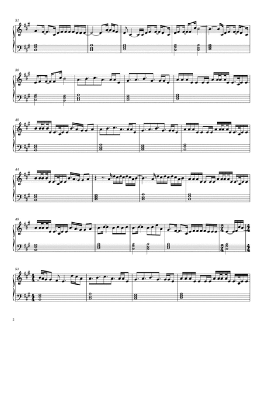 Slow Grenade Piano Solo scores gallery preview page 2