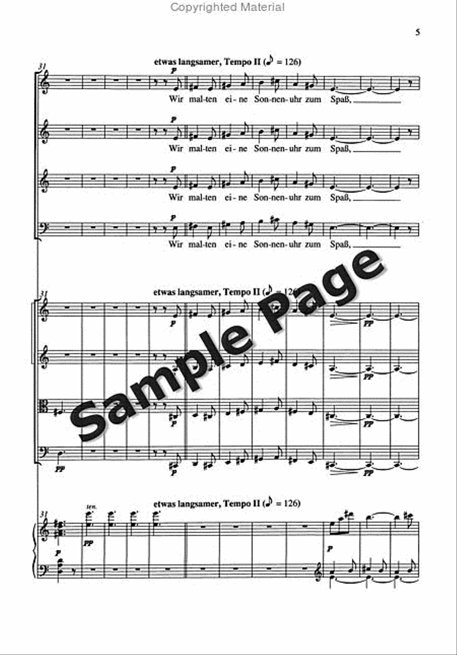 Gloriola Satb/strings/pf Score 4-Part scores gallery preview page 6