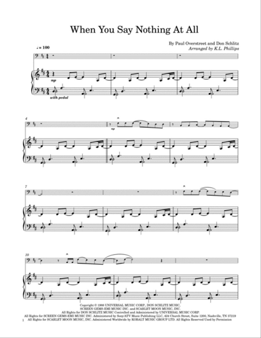 When You Say Nothing At All Piano scores gallery preview page 2