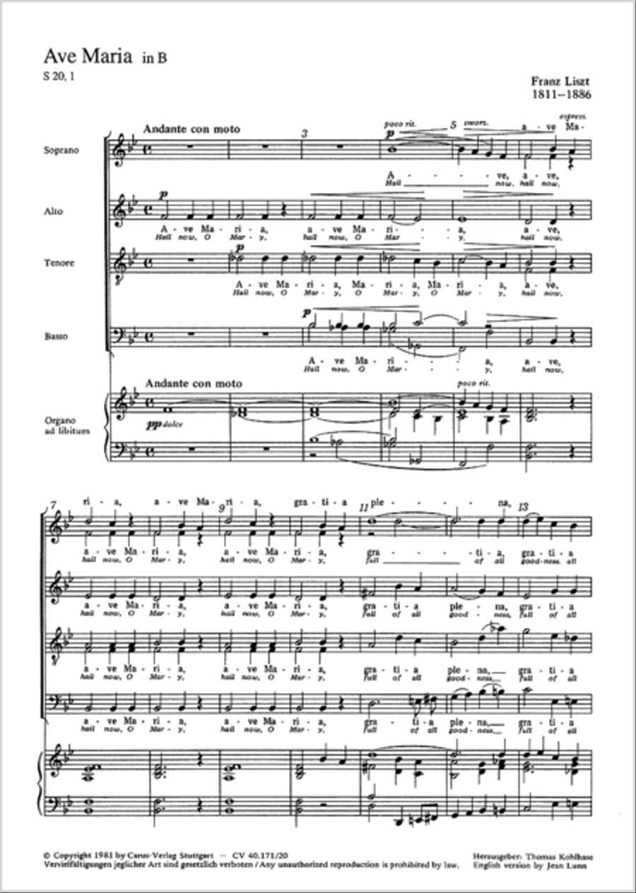 Ave Maria; O salutaris hostia Score scores gallery preview page 10
