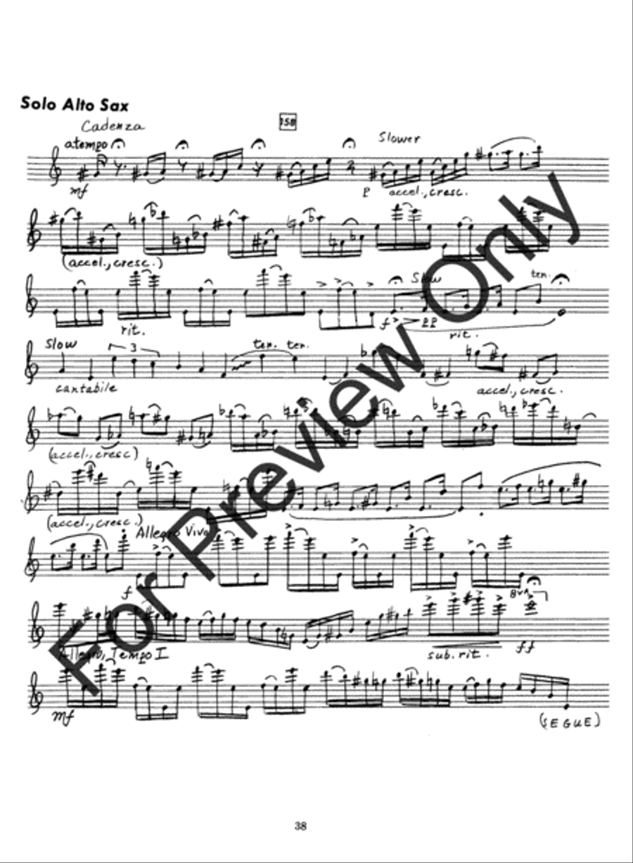 Fantasia For Alto Saxophone Concert Band Concert Band scores gallery preview page 40