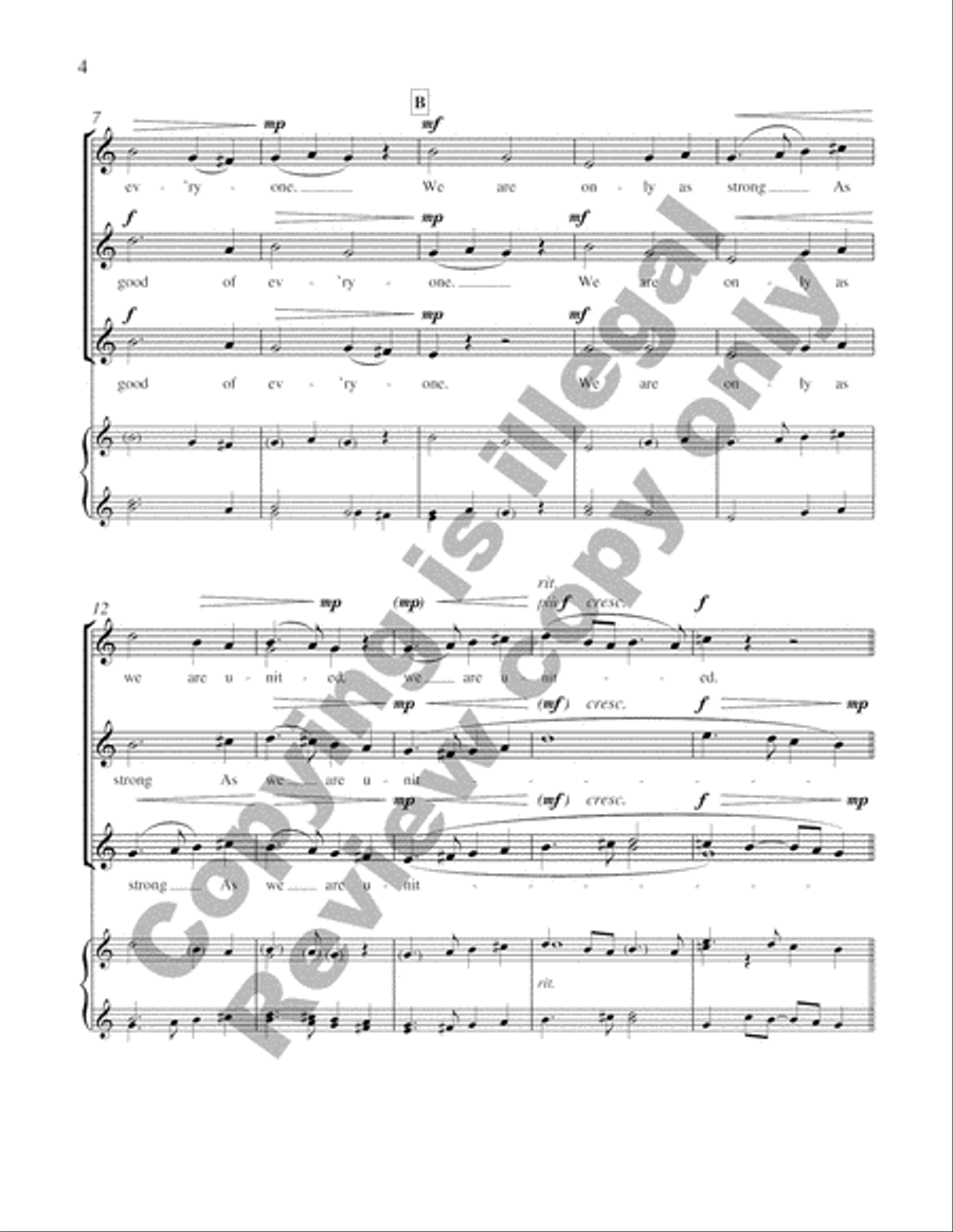 A Vision of Peace: 1. United SSATBB scores gallery preview page 9