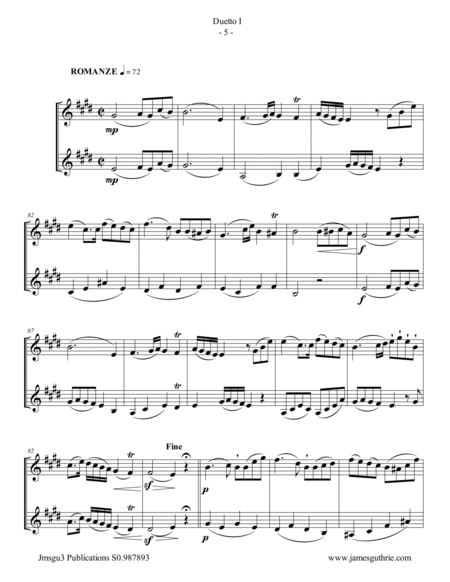 Stamitz: Duet Op. 27 No.1 for Clarinet Duo image number null