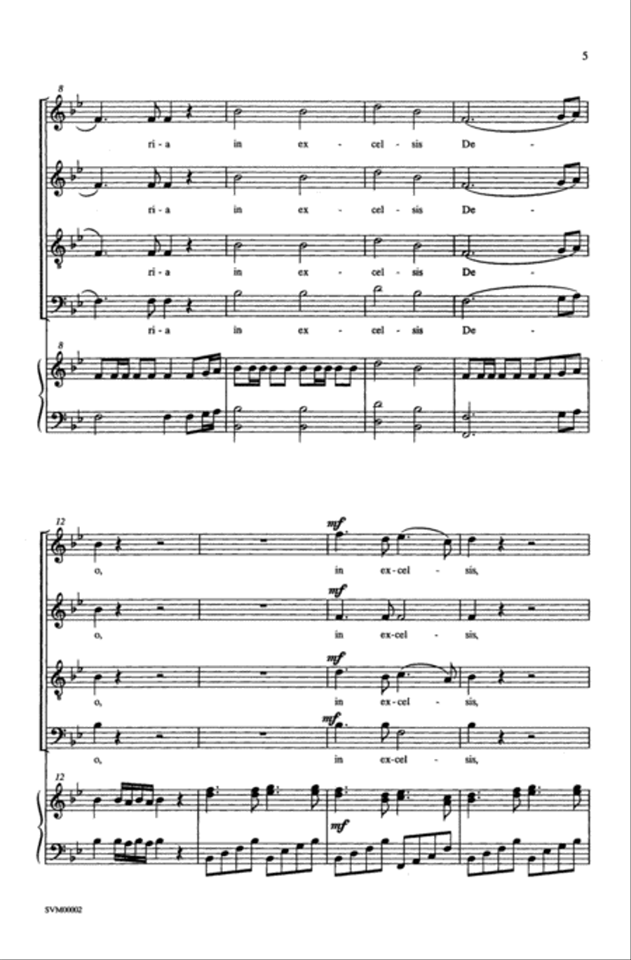 Gloria (from the Twelfth Mass) Choir scores gallery preview page 3