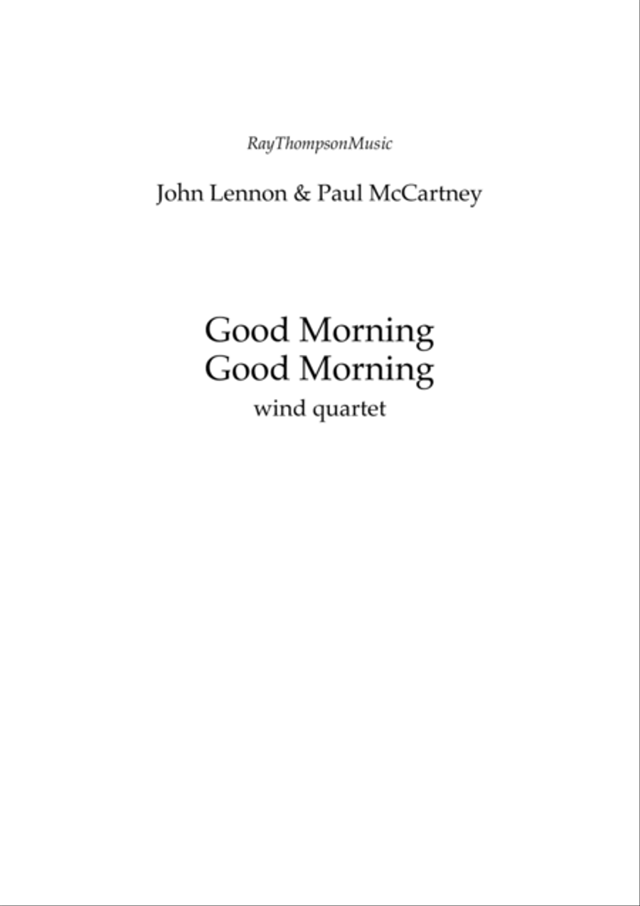 Good Morning Good Morning Woodwind Quartet scores gallery preview page 2