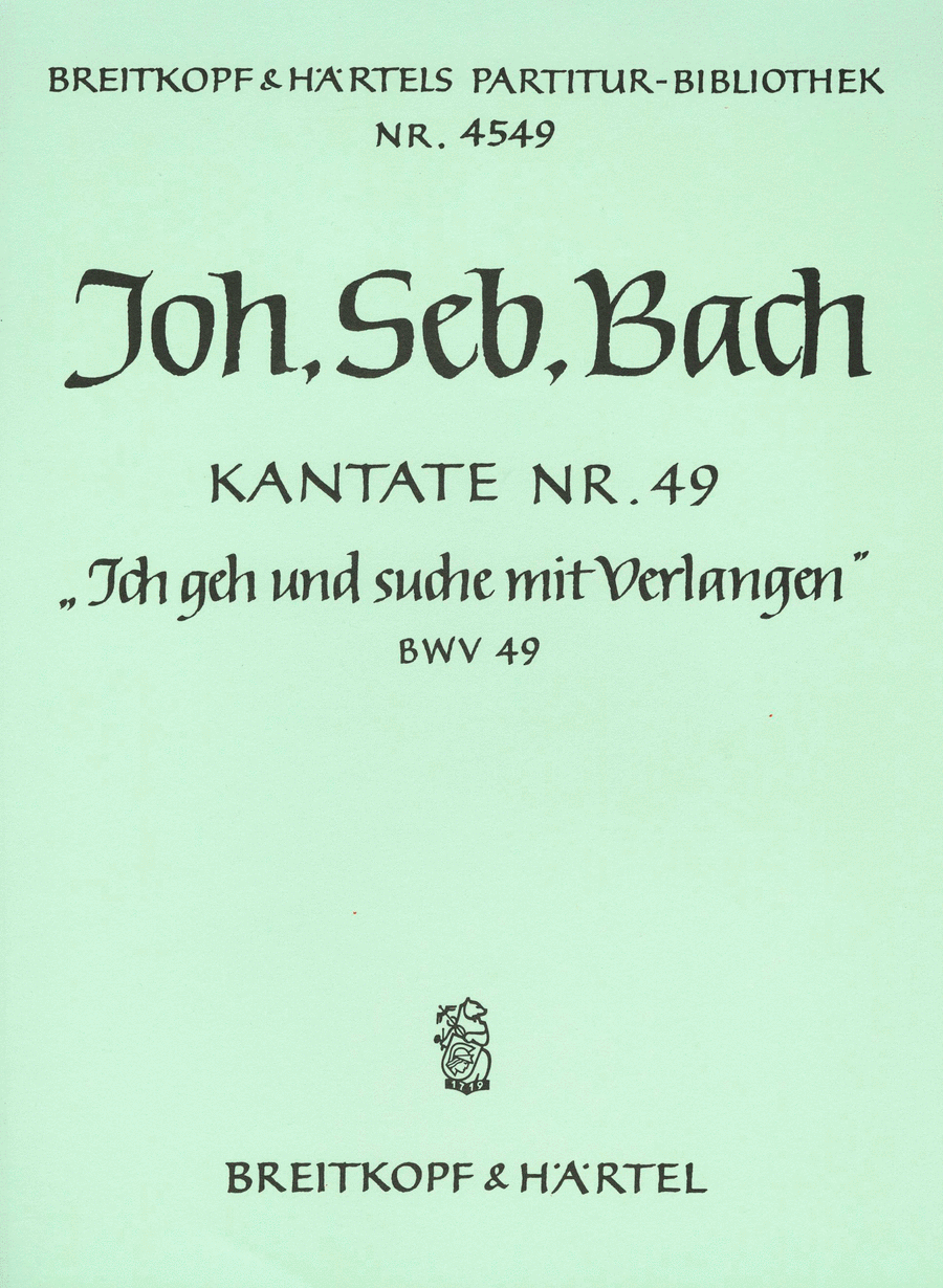 Cantata BWV 49 “Ich geh und suche mit Verlangen” Orchestra scores gallery preview page 1