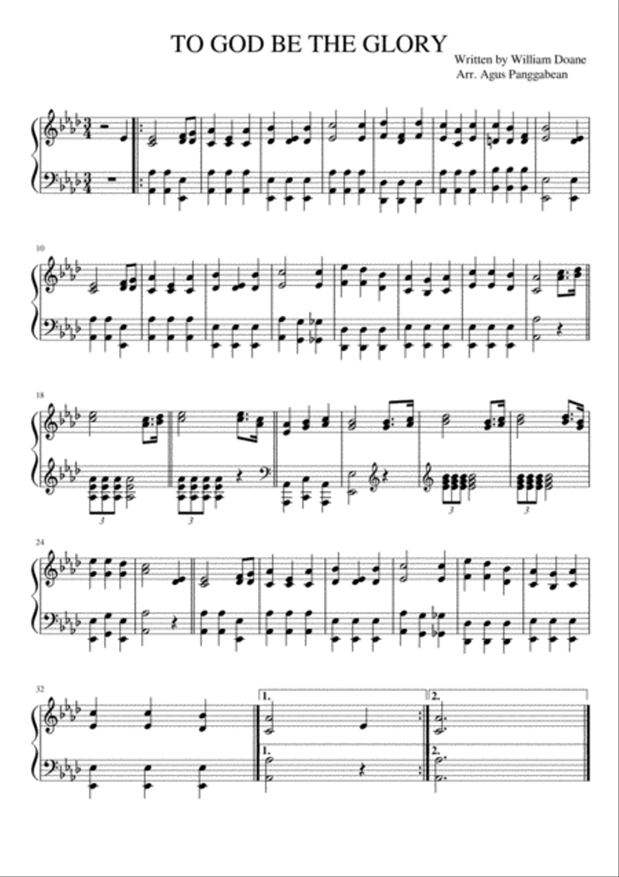To God Be The Glory To God Be The Glory Choir scores gallery preview page 1