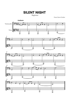 Franz Xaver Gruber - Silent Night (Beginner) (for Cello and Viola)