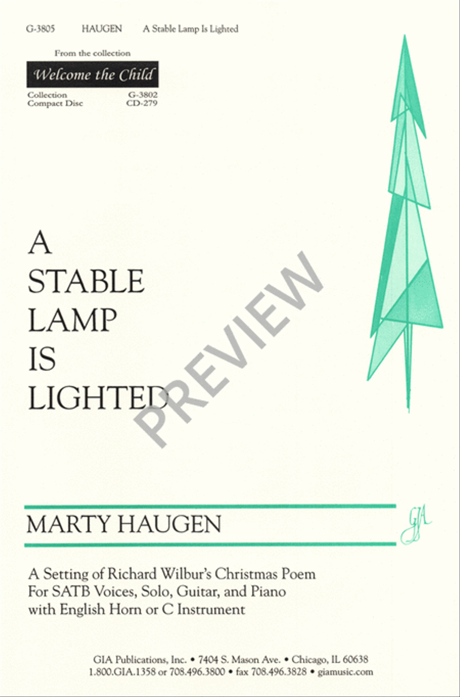 A Stable Lamp is Lighted 4-Part scores gallery preview page 2