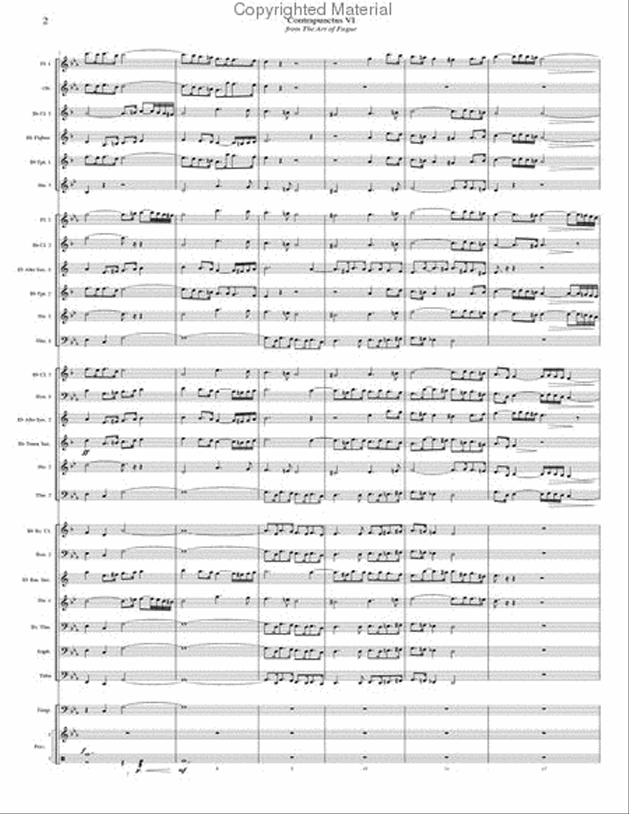 Contrapunctus 6 - STUDY SCORE ONLY Concert Band scores gallery preview page 5
