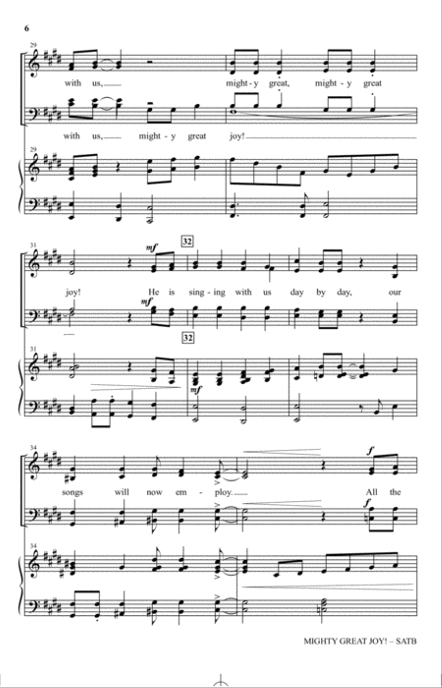 Mighty Great Joy! (arr. Patti Drennan) 4-Part scores gallery preview page 5