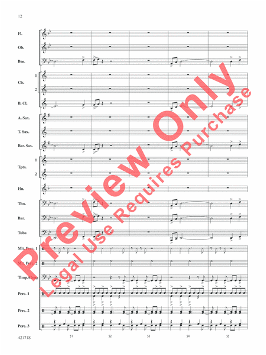 Prelude and Firestorm Concert Band scores gallery preview page 13