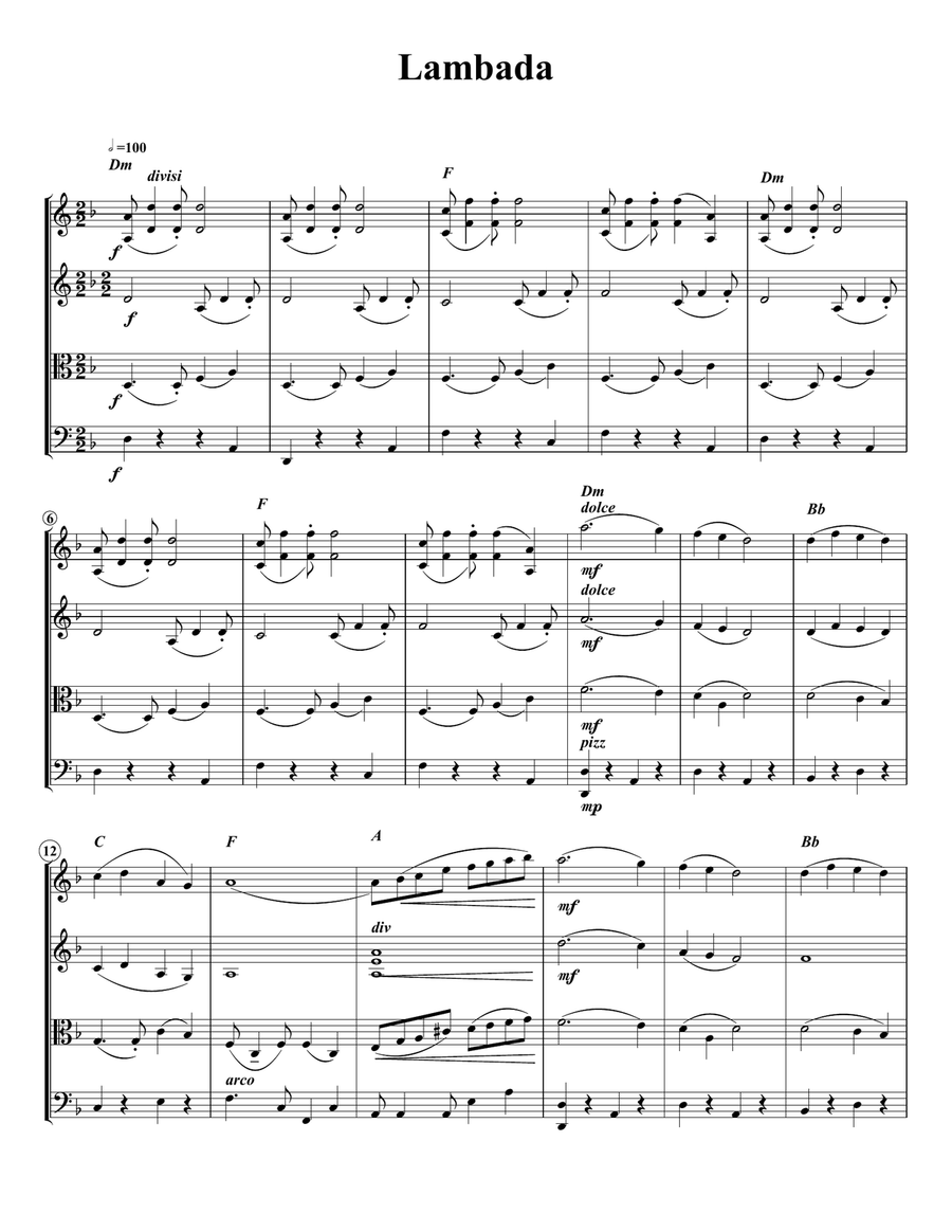 Lambada accordion sheet music cheap