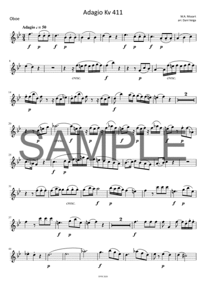 Mozart - Adagio Kv411 for Reed Quintet image number null