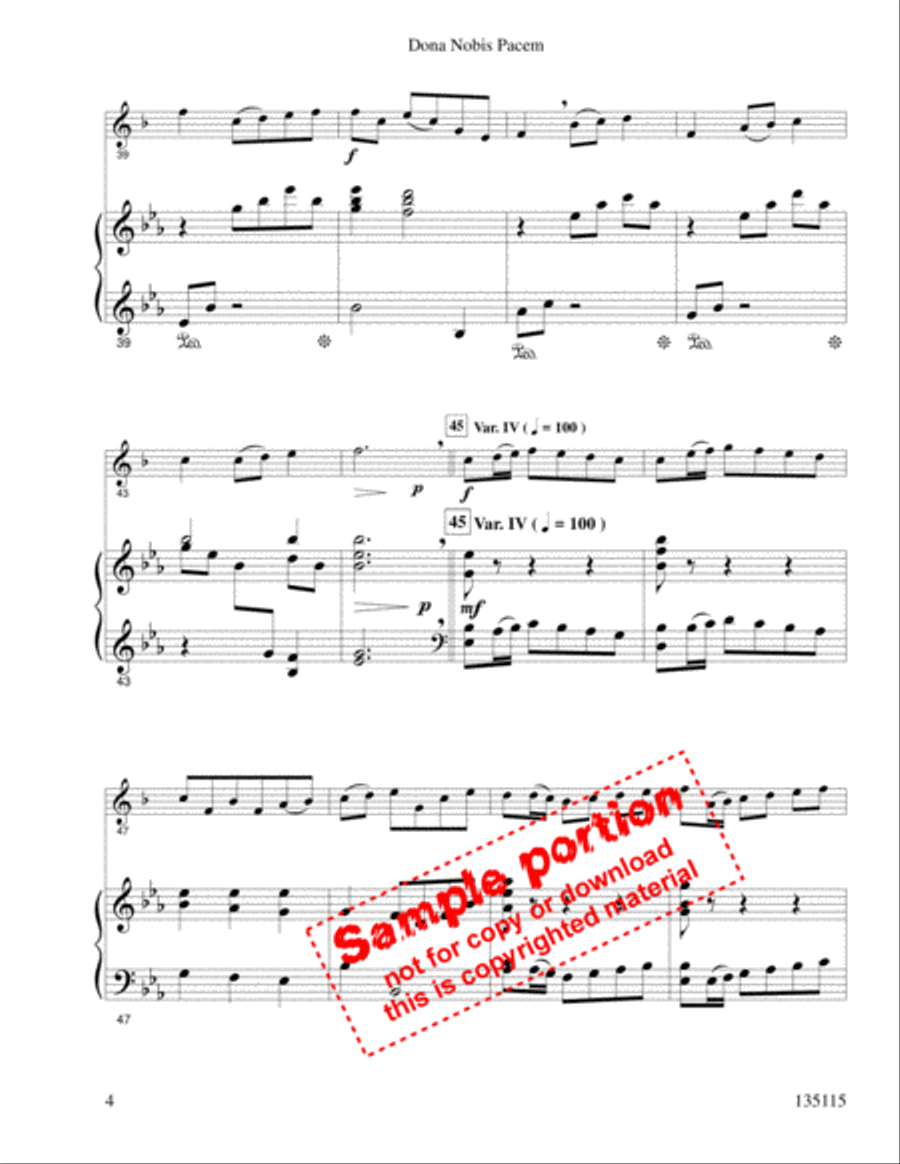 Dona Nobis Pacem Cornet scores gallery preview page 5
