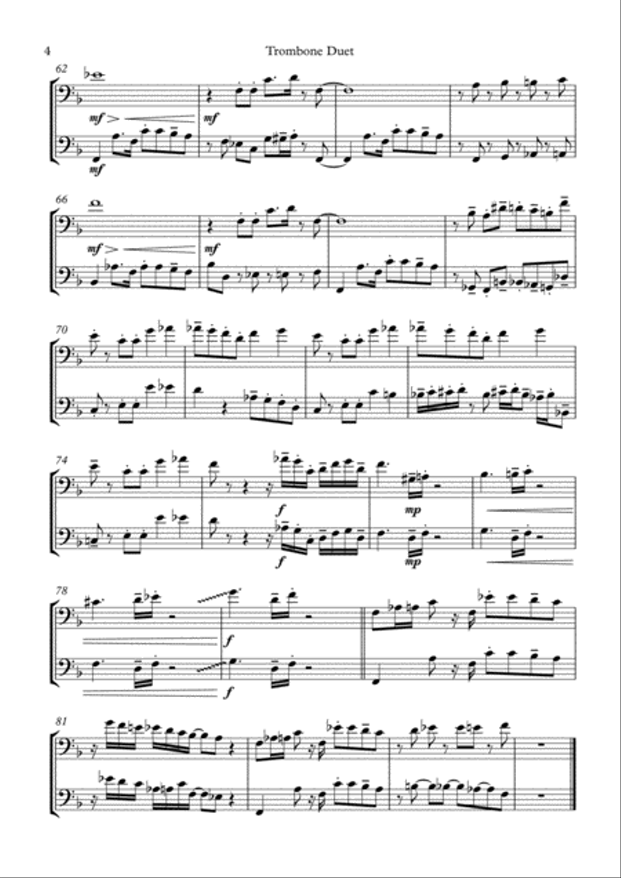 Watermelon Man Trombone Duet scores gallery preview page 5