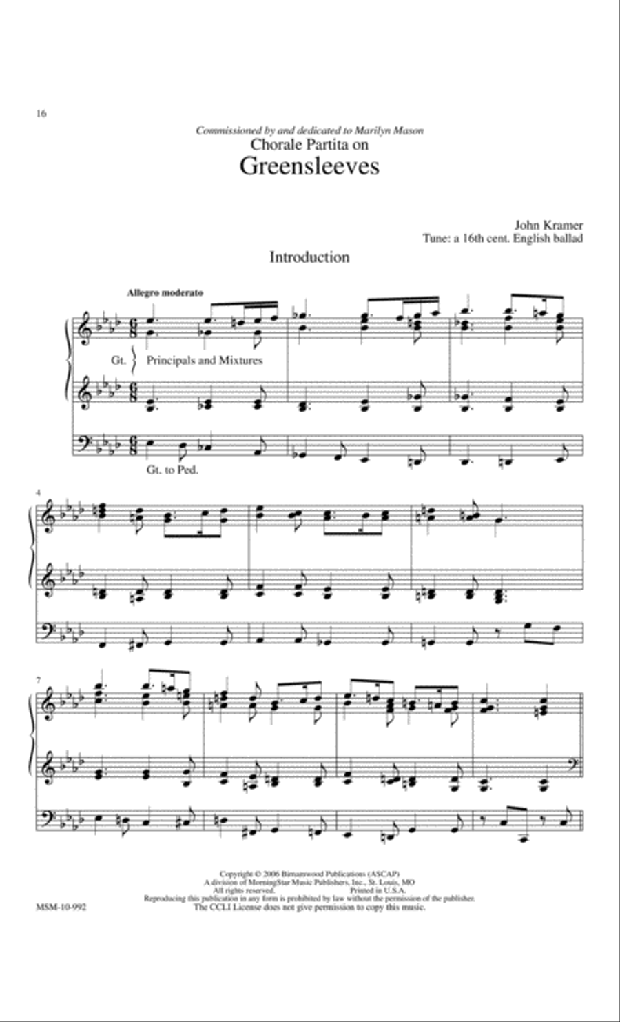 Marilyn Mason Music Library, Volume 3 Organ scores gallery preview page 9