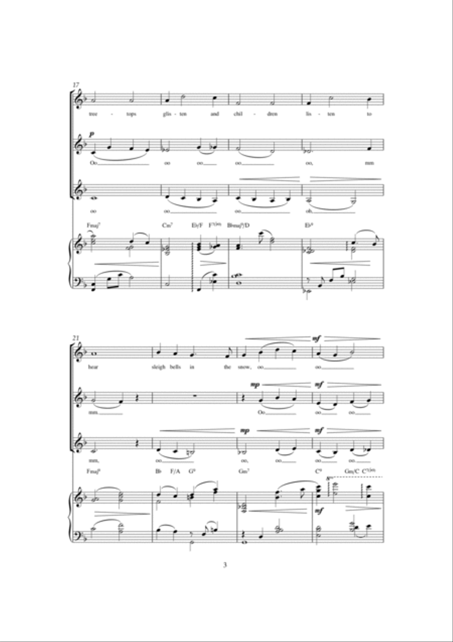 White Christmas (arr. Christopher Hussey) SSA scores gallery preview page 3