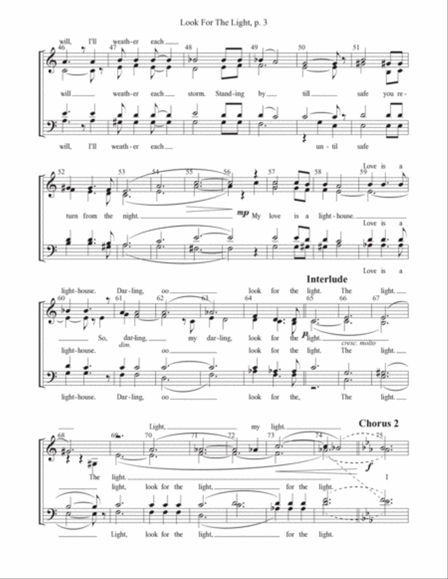 Look For The Light 4-Part scores gallery preview page 3