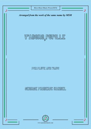 Book cover for Handel-V'adoro,pupille,for Flute and Piano