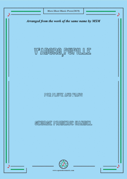 Handel-V'adoro,pupille,for Flute and Piano image number null