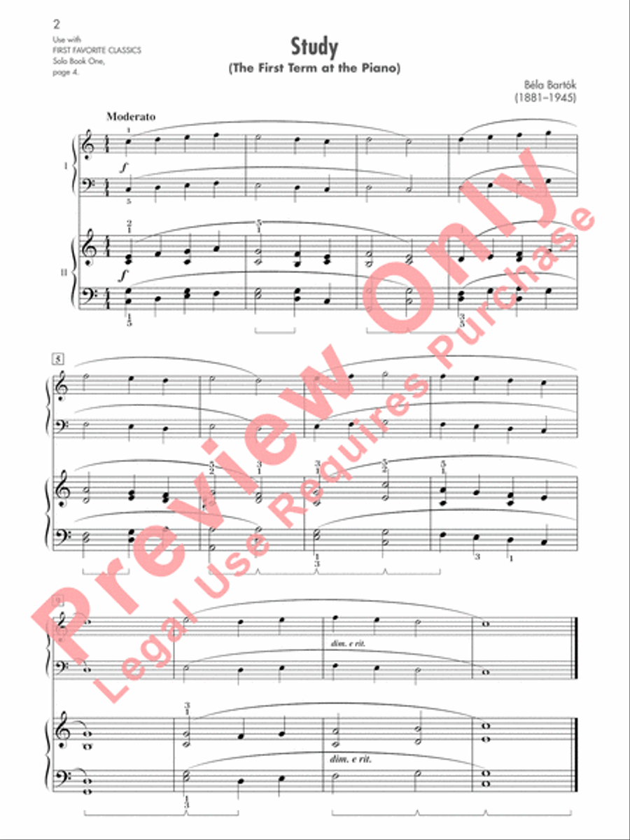 First Favorite Classics: Accompaniment, Book 1 Easy Piano scores gallery preview page 6
