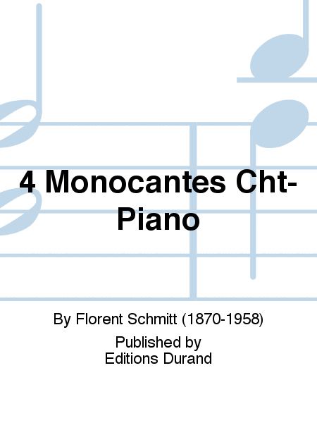 4 Monocantes Cht-Piano
