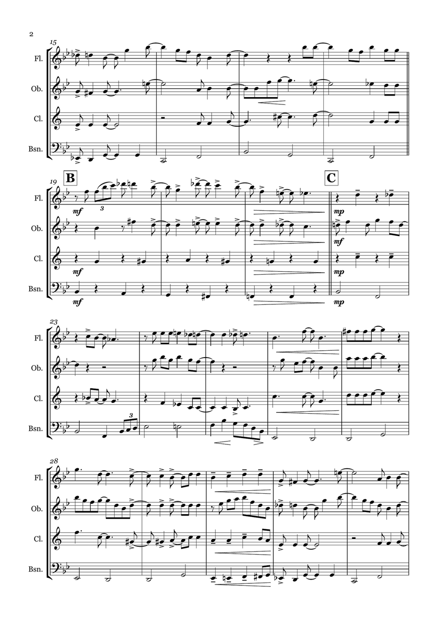 You've Got A Friend In Me Woodwind Quartet scores gallery preview page 2