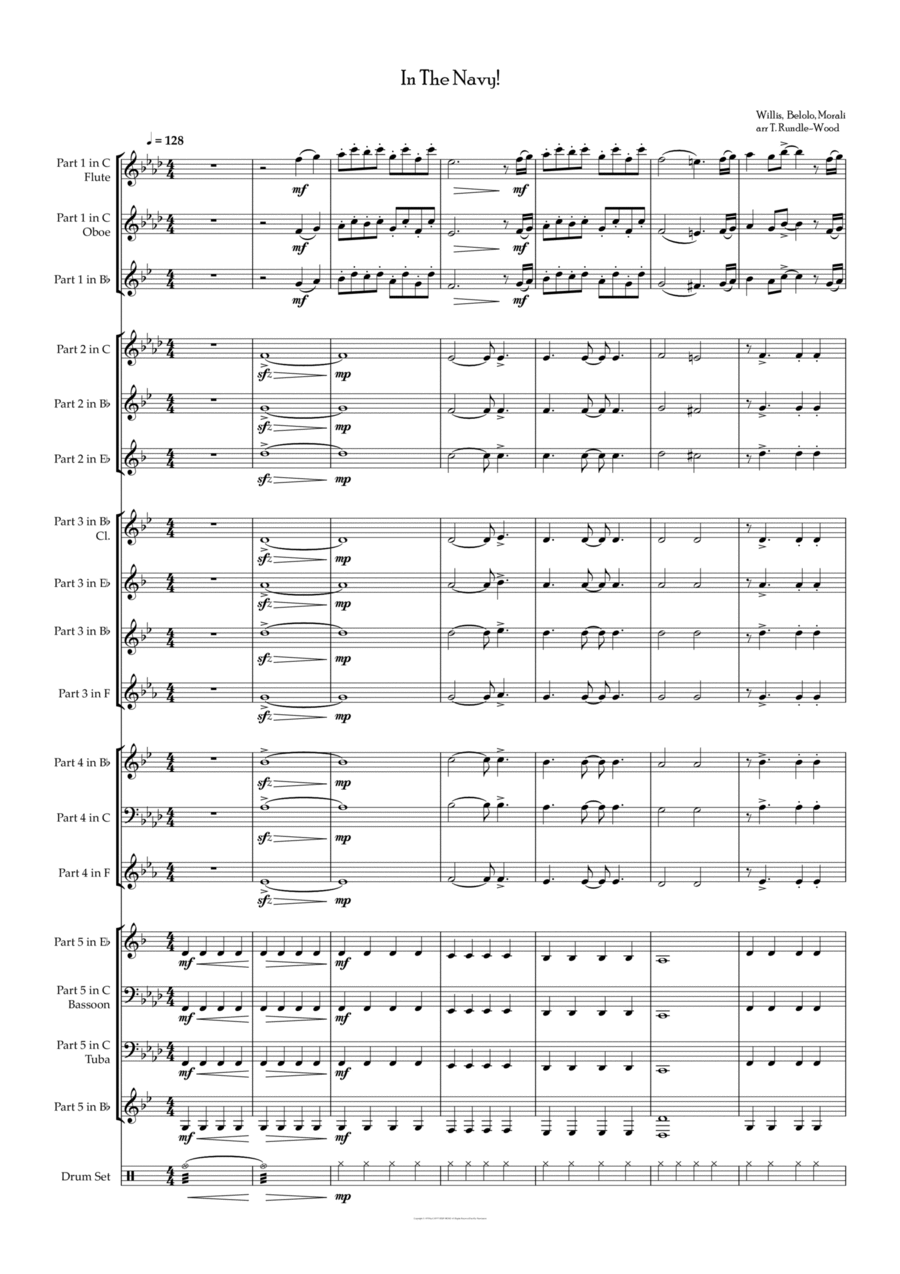In The Navy Concert Band scores gallery preview page 1