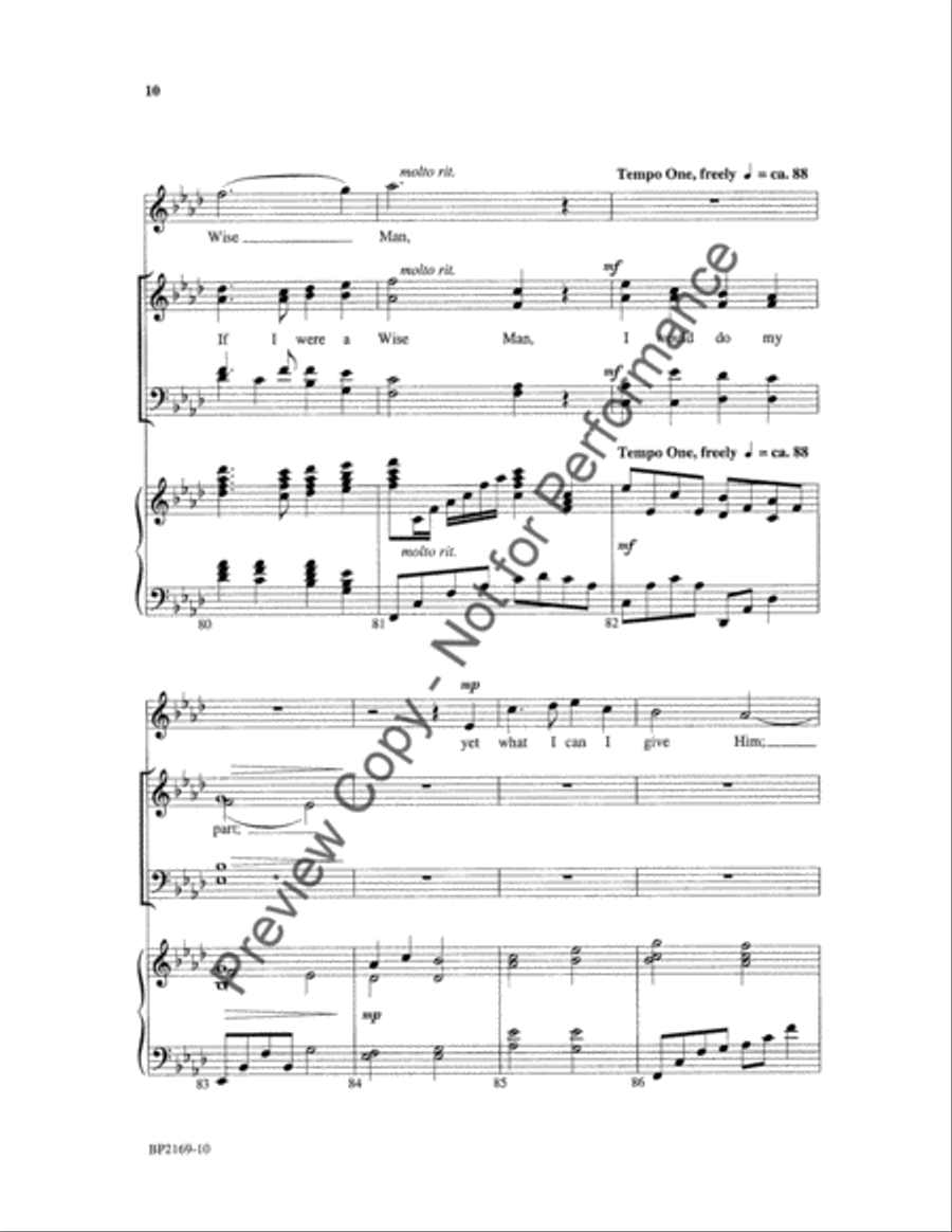 In the Bleak Midwinter - Hayes 4-Part scores gallery preview page 10