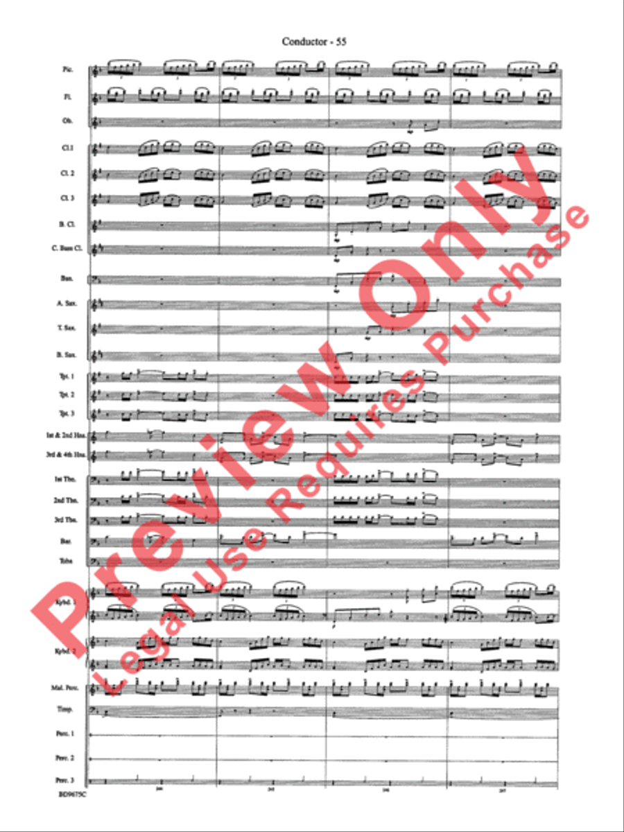 Twelve Seconds to the Moon Concert Band scores gallery preview page 58