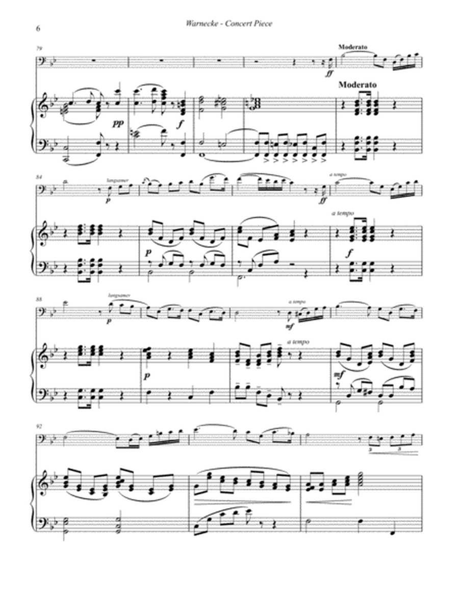 Warnecke - Concert Piece, Opus 28 for Trombone & Piano