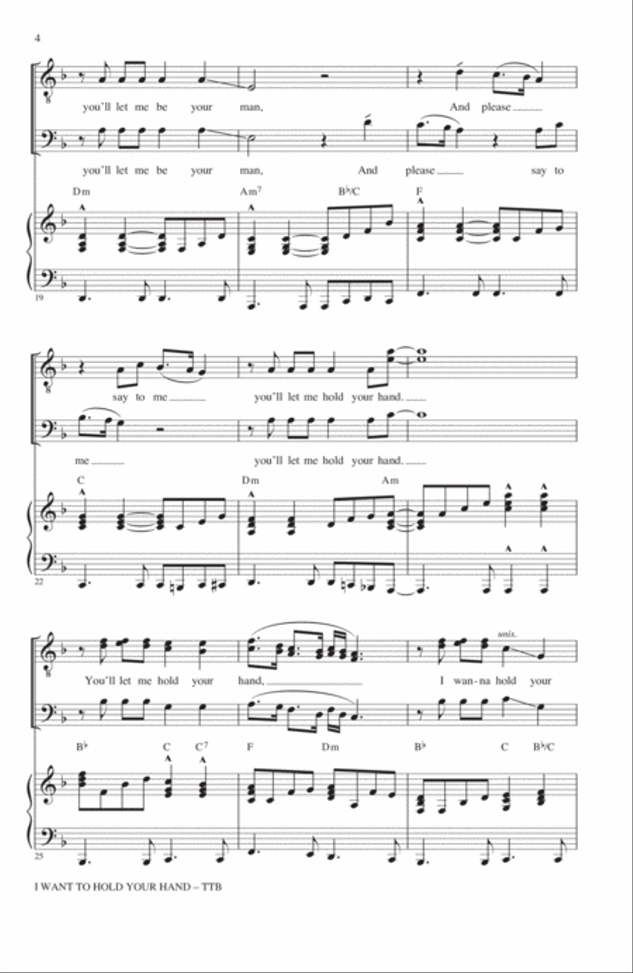 I Want To Hold Your Hand (arr. Kirby Shaw) TTB scores gallery preview page 3