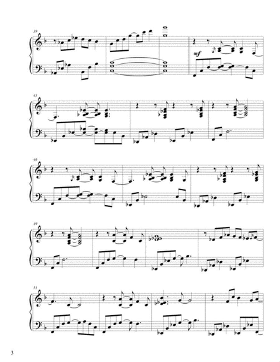 Missing Vince (dedicated to Vince Guaraldi) Piano Solo scores gallery preview page 3