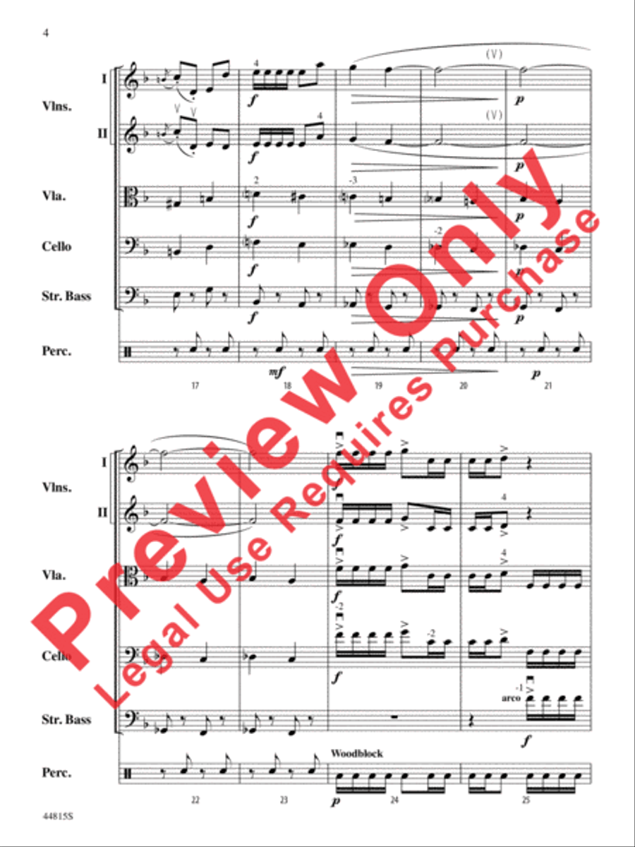 An American in Paris, Highlights from String Orchestra scores gallery preview page 5