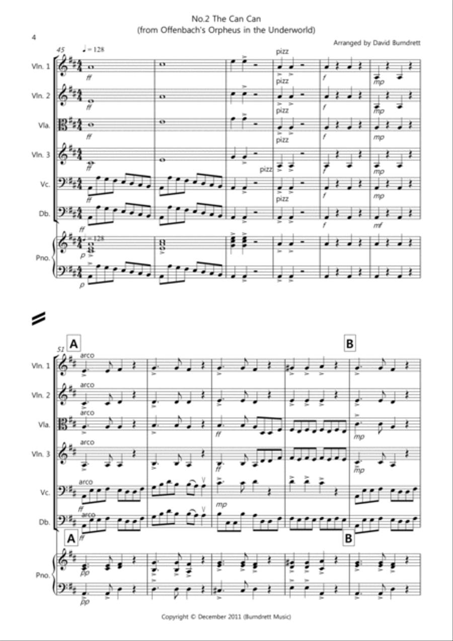 2 Classical Favourites for String Orchestra (volume two) String Quartet scores gallery preview page 4