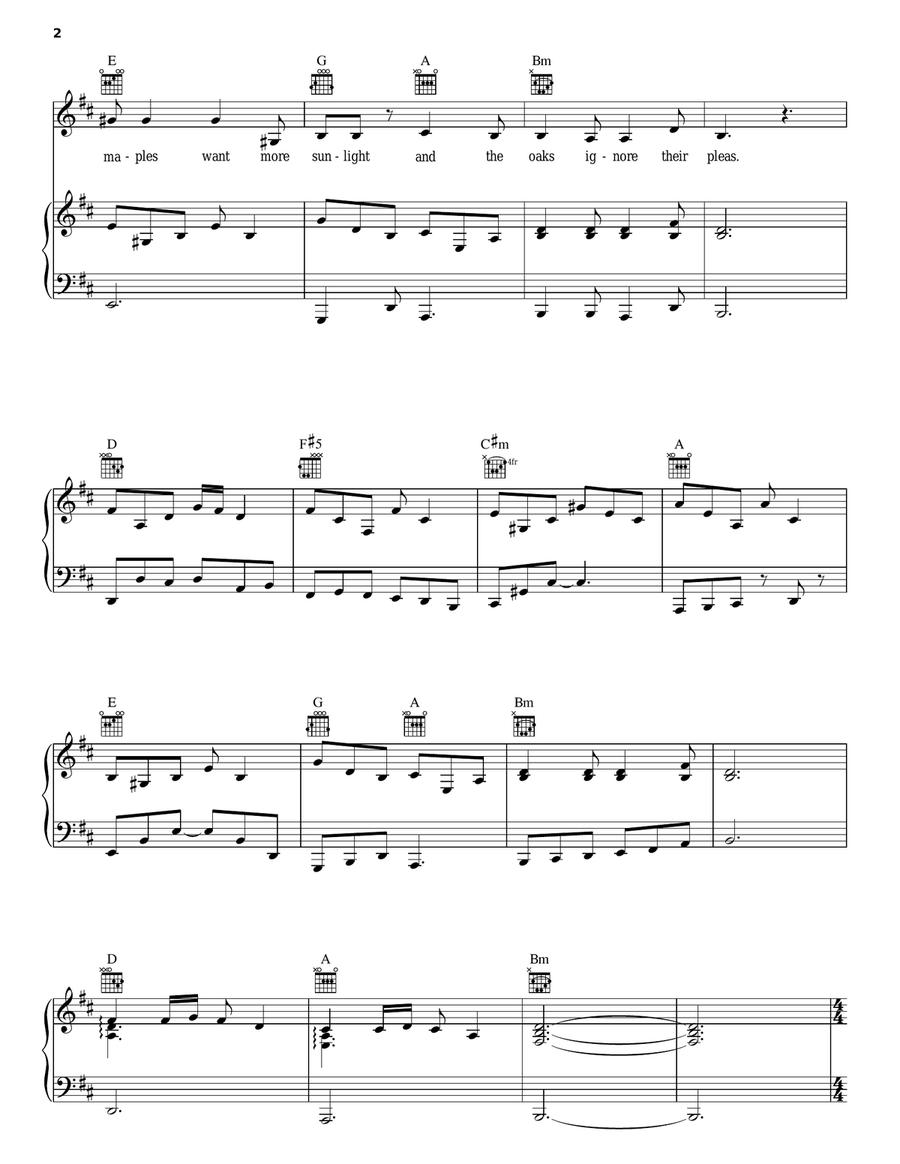 The Trees Acoustic Guitar scores gallery preview page 2
