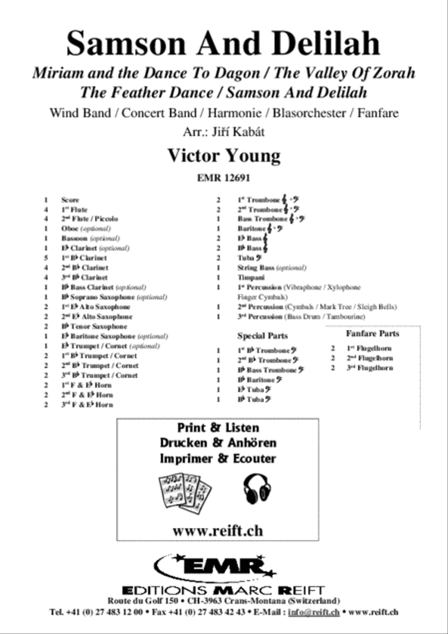 Samson And Delilah Concert Band scores gallery preview page 2