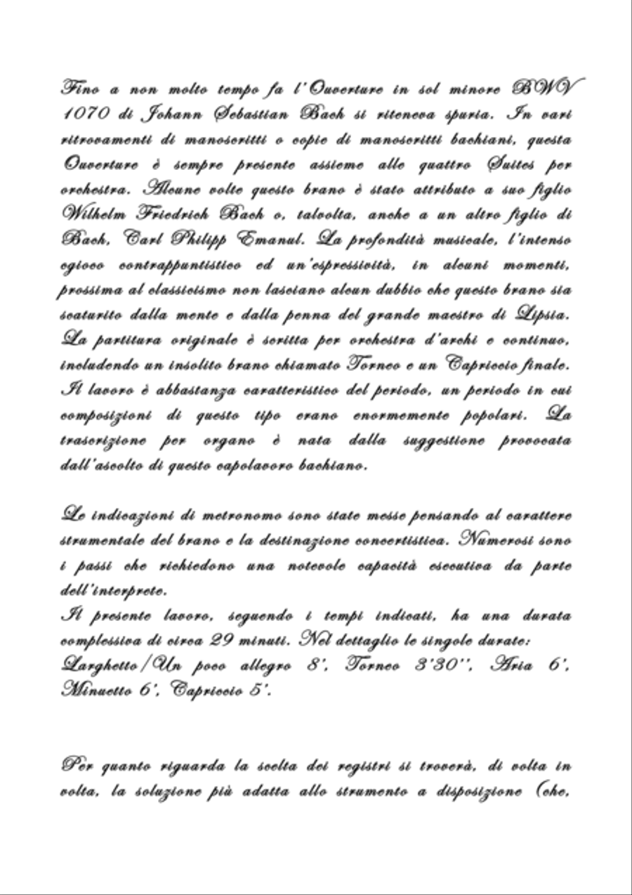 Ouverture in g minor Bwv 1070 Organ Solo scores gallery preview page 2