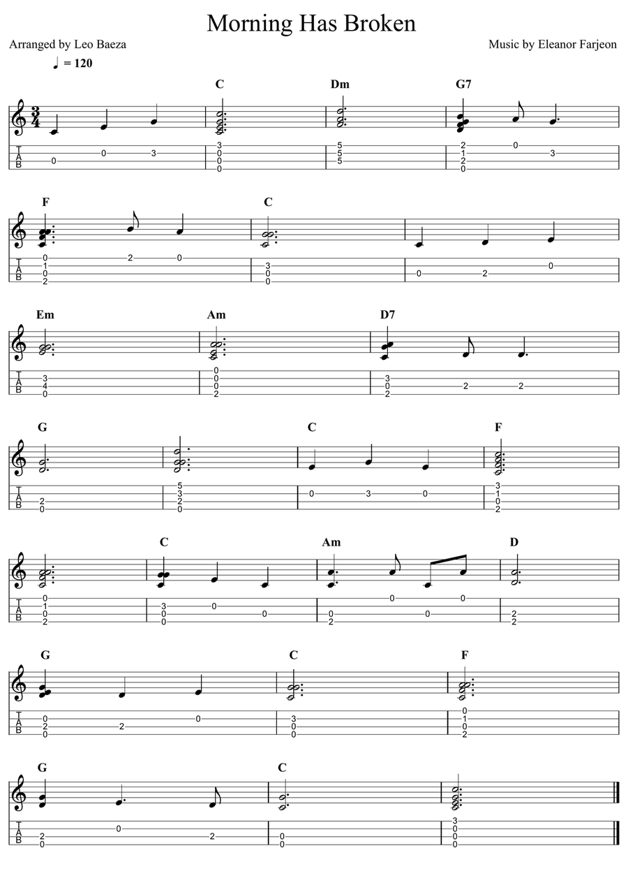 Morning Has Broken Morning Has Broken Ukulele scores gallery preview page 1