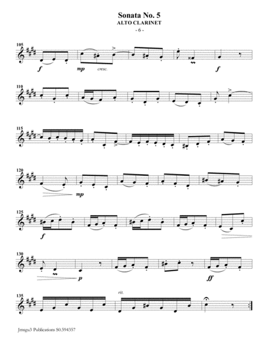 Vivaldi: Sonata No. 5 for Alto Clarinet & Piano image number null